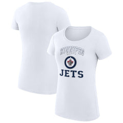 Winnipeg Jets G-III 4Her by Carl Banks Women's Super-Slim Fit Lightweight Team Logo Graphic T-Shirt White