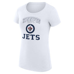 Winnipeg Jets G-III 4Her by Carl Banks Women's Super-Slim Fit Lightweight Team Logo Graphic T-Shirt White