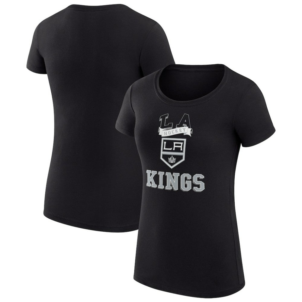 Los Angeles Kings G-III 4Her by Carl Banks Women's Super-Slim Fit Lightweight Team Logo Graphic T-Shirt Black