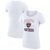 Florida Panthers G-III 4Her by Carl Banks Women's Super-Slim Fit Lightweight Team Logo Graphic T-Shirt White