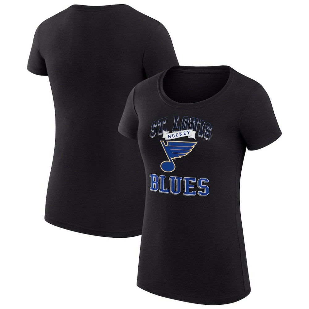St. Louis Blues G-III 4Her by Carl Banks Women's Super-Slim Fit Lightweight Team Logo Graphic T-Shirt Black