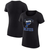St. Louis Blues G-III 4Her by Carl Banks Women's Super-Slim Fit Lightweight Team Logo Graphic T-Shirt Black