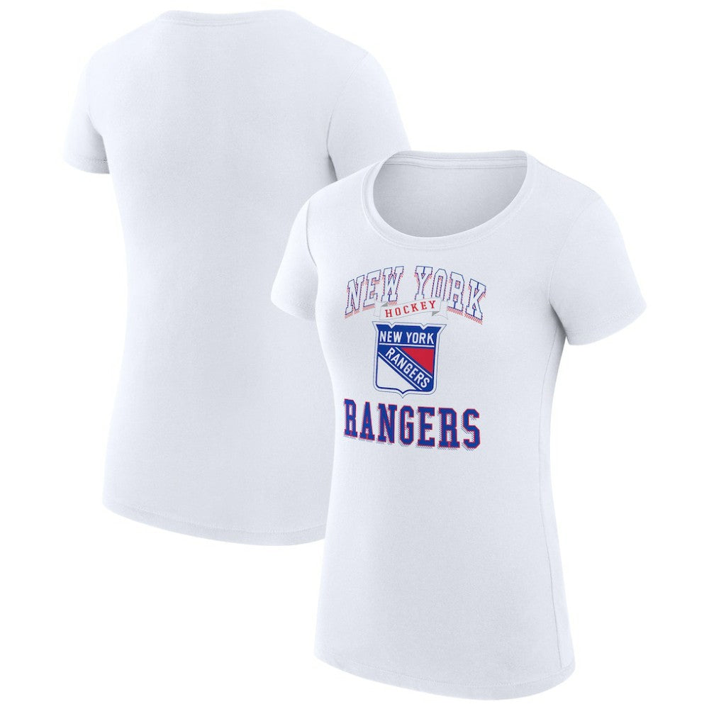 New York Rangers G-III 4Her by Carl Banks Women's Super-Slim Fit Lightweight Team Logo Graphic T-Shirt White