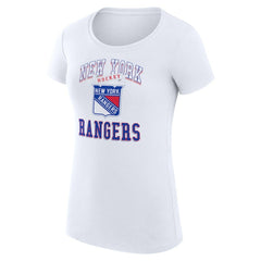New York Rangers G-III 4Her by Carl Banks Women's Super-Slim Fit Lightweight Team Logo Graphic T-Shirt White