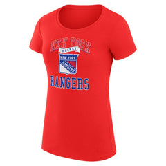 New York Rangers G-III 4Her by Carl Banks Women's Super-Slim Fit Lightweight Team Logo Graphic T-Shirt Red