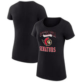 Ottawa Senators G-III 4Her by Carl Banks Women's Super-Slim Fit Lightweight Team Logo Graphic T-Shirt Black