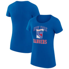 New York Rangers G-III 4Her by Carl Banks Women's Super-Slim Fit Lightweight Team Logo Graphic T-Shirt Blue