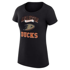 Anaheim Ducks G-III 4Her by Carl Banks Women's Super-Slim Fit Lightweight Team Logo Graphic T-Shirt Black