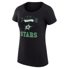 Dallas Stars G-III 4Her by Carl Banks Women's Super-Slim Fit Lightweight Team Logo Graphic T-Shirt Black