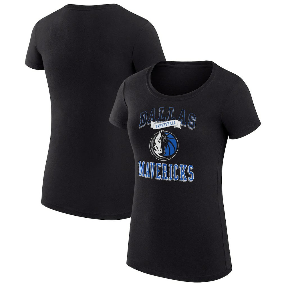 Dallas Mavericks G-III 4Her by Carl Banks Women's Super-Slim Fit Lightweight Team Logo T-Shirt sale - Black online