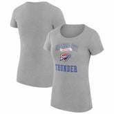 Oklahoma City Thunder G-III 4Her by Carl Banks Women's Super-Slim Fit Lightweight Team Logo T-Shirt - Heather Gray shop