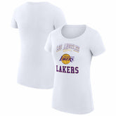 Los Angeles Lakers G-III 4Her by Carl Banks Women's Super-Slim Fit Lightweight Team Logo T-Shirt - White online
