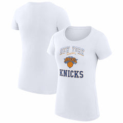 New York Knicks G-III 4Her by Carl Banks Women's Super-Slim Fit Lightweight Team Logo T-Shirt - White shop
