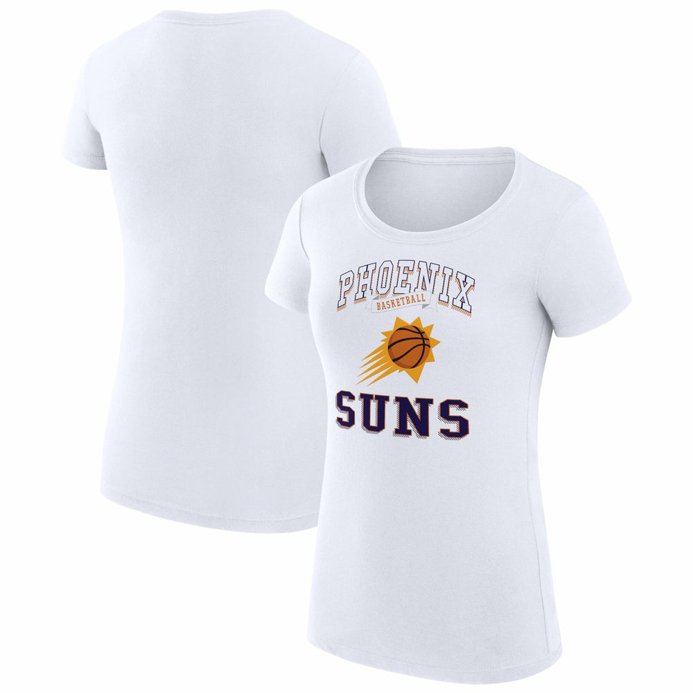 Phoenix Suns G-III 4Her by Carl Banks Women's Super-Slim Fit Lightweight Team Logo T-Shirt - White on sale
