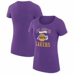 Los Angeles Lakers G-III 4Her by Carl Banks Women's Super-Slim Fit Lightweight Team Logo T-Shirt - Purple cheap
