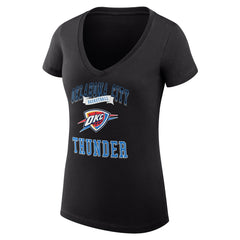 Oklahoma City Thunder G-III 4Her by Carl Banks Women's Super-Slim Fit Lightweight Team Logo V-Neck T-Shirt - Black online