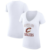 Cleveland Cavaliers G-III 4Her by Carl Banks Women's Super-Slim Fit Lightweight Team Logo V-Neck T-Shirt sale - White outlet