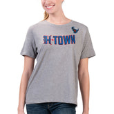 Houston Texans G-III 4Her by Carl Banks Women's Super-Slim Fit Lightweight H-Town T-Shirt - Heather Gray outlet