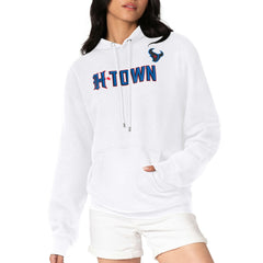 Houston Texans G-III 4Her by Carl Banks Women's H-Town Fleece Pullover Hoodie - White outlet