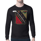 Minnesota Wild Starter Shield Long Sleeve Graphic T-Shirt Black