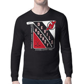 New Jersey Devils Starter Shield Long Sleeve Graphic T-Shirt Black