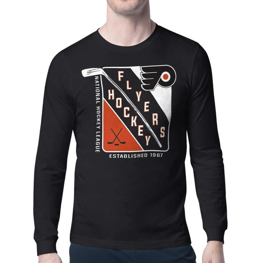 Philadelphia Flyers Starter Shield Long Sleeve Graphic T-Shirt Black