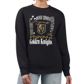 Vegas Golden Knights G-III 4Her by Carl Banks Women's Collage Graphic Fleece Long Sleeve Pullover Sweatshirt Black