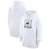 Minnesota Wild G-III 4Her by Carl Banks Women's Collage Team Graphic Tri-Blend Fleece Pullover Hoodie White