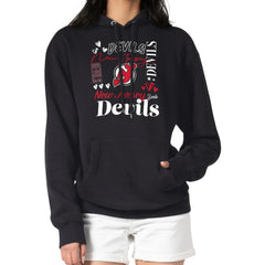 New Jersey Devils G-III 4Her by Carl Banks Women's Collage Team Graphic Tri-Blend Fleece Pullover Hoodie Black