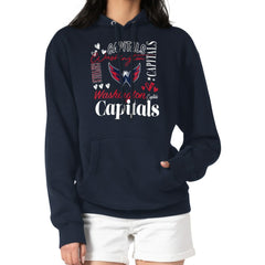 Washington Capitals G-III 4Her by Carl Banks Women's Collage Team Graphic Tri-Blend Fleece Pullover Hoodie Navy