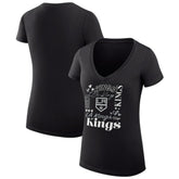 Los Angeles Kings G-III 4Her by Carl Banks Women's Super-Slim Fit Lightweight Collage Team Graphic T-Shirt Black