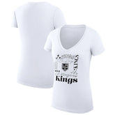 Los Angeles Kings G-III 4Her by Carl Banks Women's Super-Slim Fit Lightweight Collage Team Graphic T-Shirt White