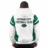 New York Jets Starter Gotham City Half-Zip Hoodie Jacket - White outlet