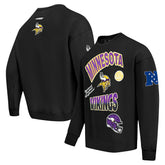 Minnesota Vikings Pro Standard Turn It Up Drop Shoulder Pullover Sweatshirt - Black for sale