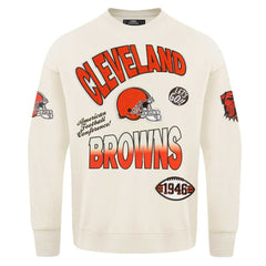 Cleveland Browns Pro Standard Turn It Up Pullover Sweatshirt - Cream cheap