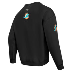 Miami Dolphins Pro Standard Turn It Up Drop Shoulder Pullover Sweatshirt - Black discount