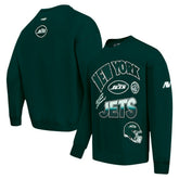 New York Jets Pro Standard Turn It Up Drop Shoulder Pullover Sweatshirt - Green sale
