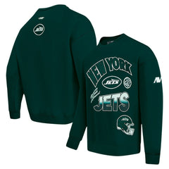 New York Jets Pro Standard Turn It Up Drop Shoulder Pullover Sweatshirt - Green sale