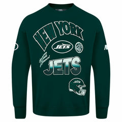 New York Jets Pro Standard Turn It Up Drop Shoulder Pullover Sweatshirt - Green sale