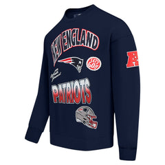 New England Patriots Pro Standard Turn It Up Drop Shoulder Pullover Sweatshirt - Navy on sale