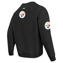 Pittsburgh Steelers Pro Standard Turn It Up Drop Shoulder Pullover Sweatshirt - Black on sale