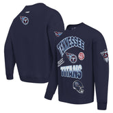 Tennessee Titans Pro Standard Turn It Up Drop Shoulder Pullover Sweatshirt - Navy cheap