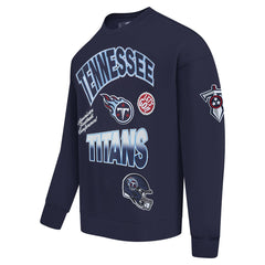 Tennessee Titans Pro Standard Turn It Up Drop Shoulder Pullover Sweatshirt - Navy cheap