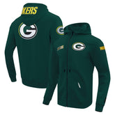 Green Bay Packers Pro Standard Split Logo Double Knit Full-Zip Hoodie - Green sale