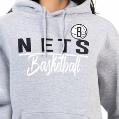 Brooklyn Nets G-III 4Her by Carl Banks Women's Graphics Fleece Pullover Hoodie - Heather Gray for sale
