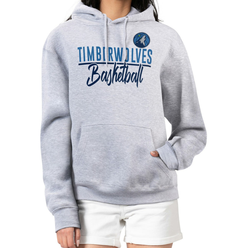 Minnesota Timberwolves G-III 4Her by Carl Banks Women's Graphics Fleece Pullover Hoodie - Heather Gray discount