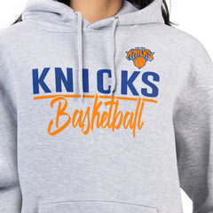 New York Knicks G-III 4Her by Carl Banks Women's Graphics Fleece Pullover Hoodie - Heather Gray sale