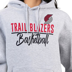 Portland Trail Blazers G-III 4Her by Carl Banks Women's Graphics Fleece Pullover Hoodie - Heather Gray discount
