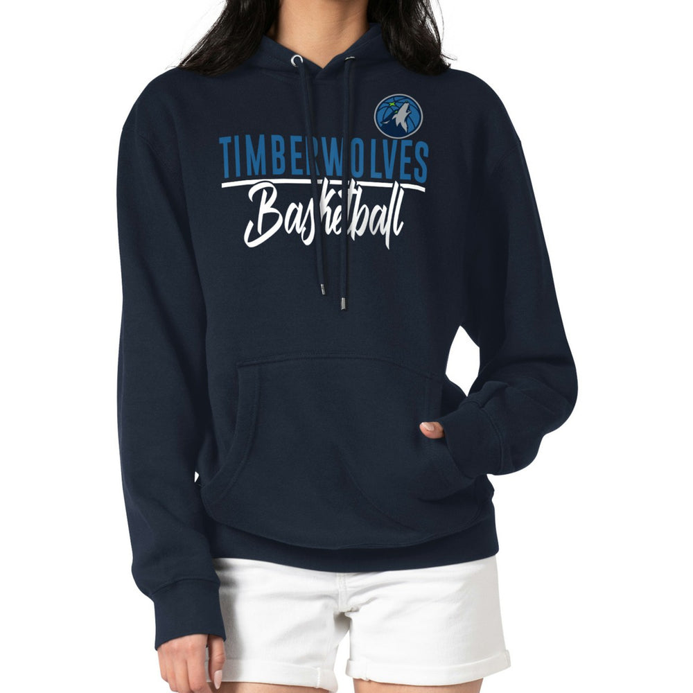Minnesota Timberwolves G-III 4Her by Carl Banks Women's Graphics Fleece Pullover Hoodie - Navy discount
