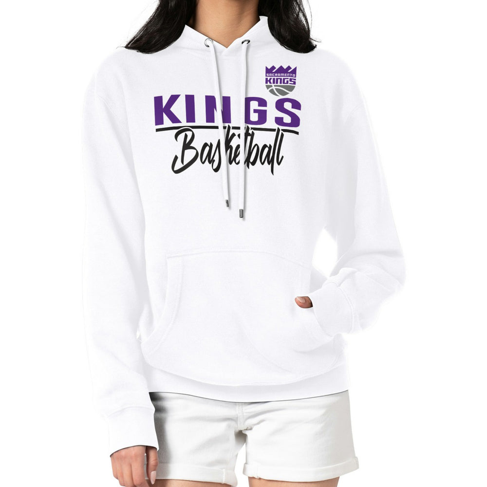 Sacramento Kings G-III 4Her by Carl Banks Women's Graphics Fleece Pullover Hoodie - White on sale